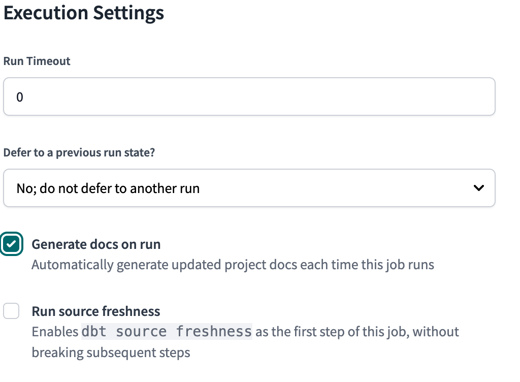 Setting up a job to generate documentation Setting up a job to generate documentation